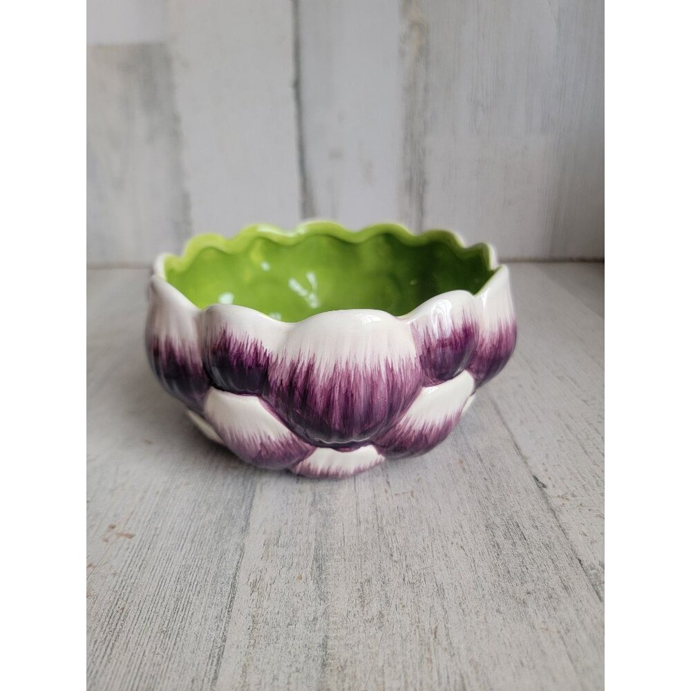 Pier 1 Imports‎ purple artichoke Bowl vegetable dish home decor